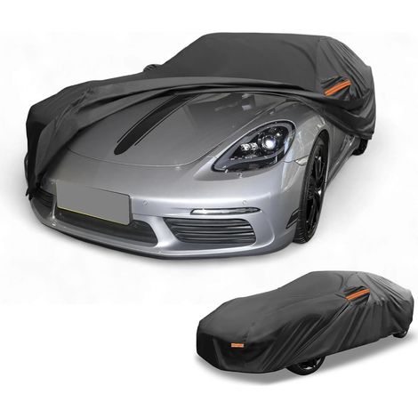 Housse De Voiture Étanche Toutes Saisons pour 718 1Pc Noir, 210D-PU, 445x180x110cm, Protection UV, Pluie, Soleil, Bandes Réfléchissantes, Utilisation Extérieure (1/5)
