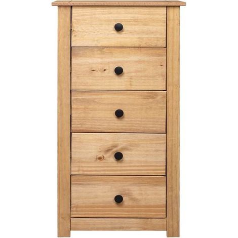 Buffet de Cuisine en Bois de Pin, Meuble Rangement 46x40x89 cm, Étagère de Stockage pour Salle à Manger et Salon (1/5)