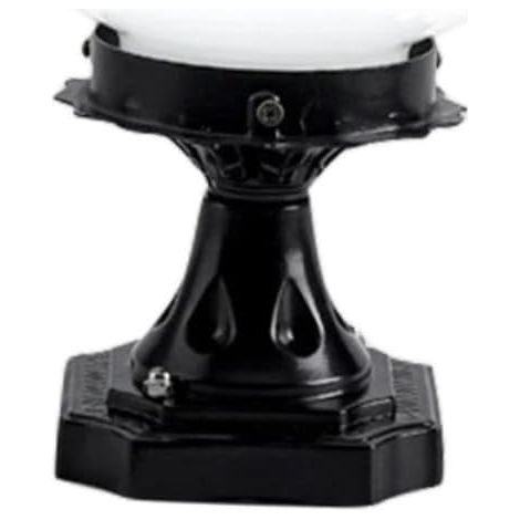 Globe Lumineux Extérieur Sphérique 25 Cm en Acrylique Base Aluminium Carré Résistant aux Intempéries pour Éclairage de Jardin Terrasse Patio Lampe de Poteau Unique (1/5)