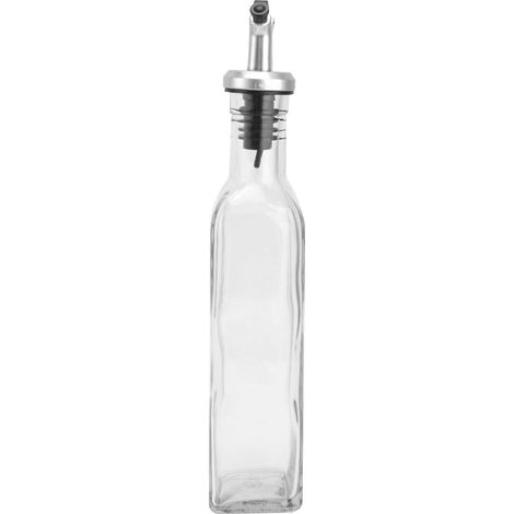Bidon d'huile en verre et en plastique peint à la bombe pour sauce soja, vinaigre et vin de cuisine (1/5)