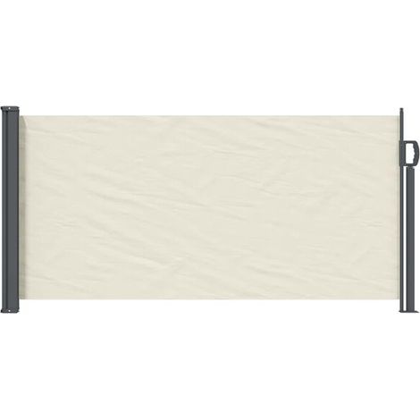 Auvent latéral rétractable, 100 % polyester, fer et acier (1/5)