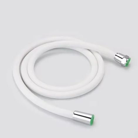 (Gris, 1,5 m) Tuyau de douche flexible en silicone, adapté aux robinets, toilettes et accessoires de salle de bain. (1/3)