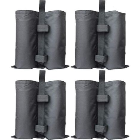 Lot de 4 poids de sable pour tonnelle, robustes, de qualité industrielle, pour pieds, tente d'ombrage, parasol de terrasse (1/5)