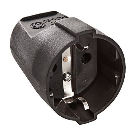 AS Schwabe 45012 toma hembra negra 230 V 16 A