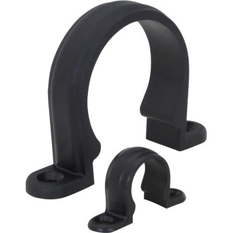 Single Way Snap On Saddle Clip - Black Polypropylene - 23 mm OD tube (1/2" NB)