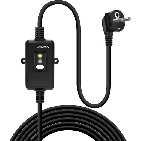 Prise de disjoncteur différentiel FI - Adaptateur de protection des personnes - Fiche de contact de protection avec câble d'extension de 1,5 m - Pour appareils ménagers et outils