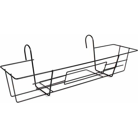 Metall-Balkonkastenhalter schwarz 65 x 22 cm