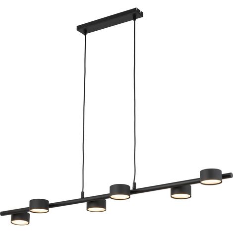 Pendelleuchte Schwarz länglich 110 cm Modern für 6x GX53 Esstischlampe (1/5)