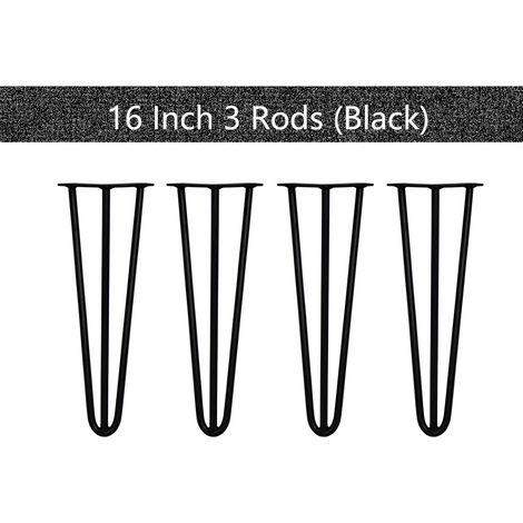41cm Pieds de meubles, Ensemble de 4, cuisses de coiffure Table remplaçable et pieds de la meuble à poils de la coiffure Table de table, avec protège-sols et vis disponibles dans la quantité de 16 inc (1/5)