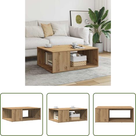 Holzwerkstoff - Couchtisch Artisan-Eiche 90x67x33 cm Holzwerkstoff (1/5)