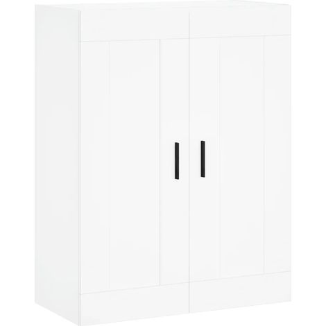 Elegante pensile da parete 69,5 x 34 x 90 cm ampio spazio contenitivo design contemporaneo in legno bianco 020048924