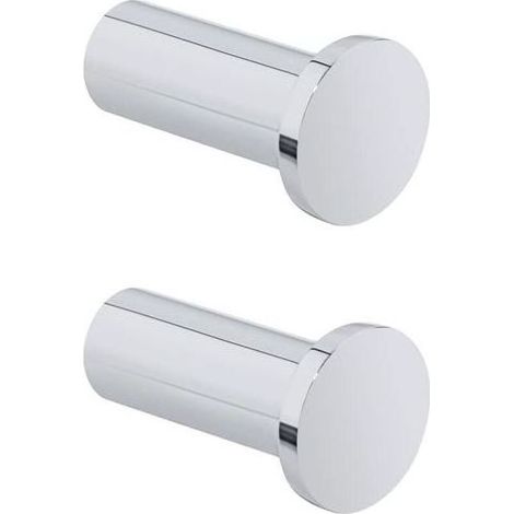 Crochets à visser Patère Murale Ronde 40mm, Crochets Muraux en Acier Inox, Crochets pour Salle de Bain Chambre Cuisine, 2Pcs Chrome Poli, EGOY001Y-C-2P (1/4)
