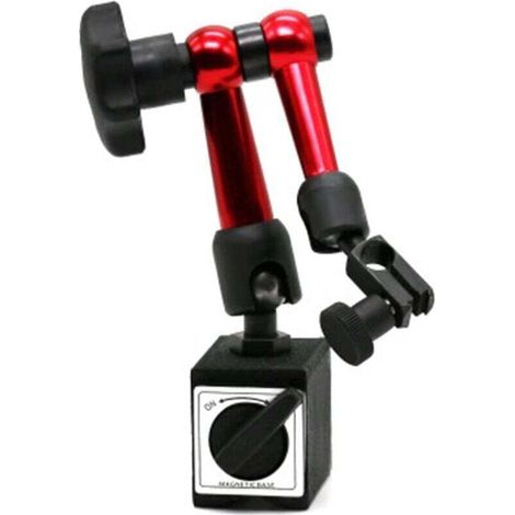 Round Metal Dial Indicator Tool Set and Flexible Mini Magnetic Base Holder - Accuracy 0.01 mm, Range 0-10 mm MUMU (1/4)