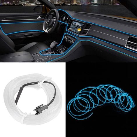 Bande lumineuse LED pour voiture, éclairage intérieur froid bleu glace, accessoires tuning auto (1/5)