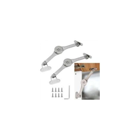 Cerniera per coperchio resistente, cerniera di supporto per coperchio pieghevole, ideale per armadi, guardaroba, cassapanche e per regolare l'angolo di apertura dei mobili. - Crezuo