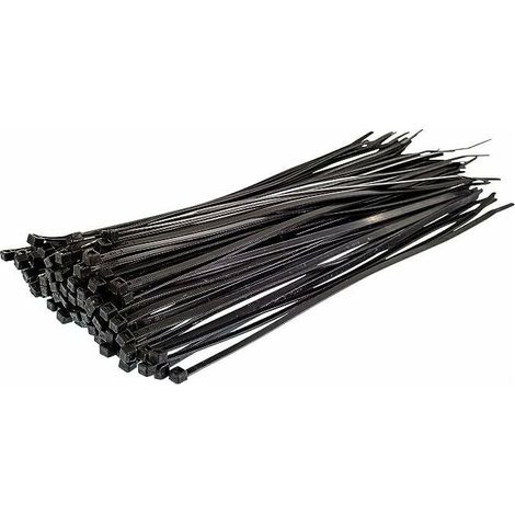 BRAVIX Collier de Serrage en Nylon - 300 mm x4mm - Noir - Attache Câble Résistant aux UV - Serre-Câbles - Lot de 250 Pièces (1/4)
