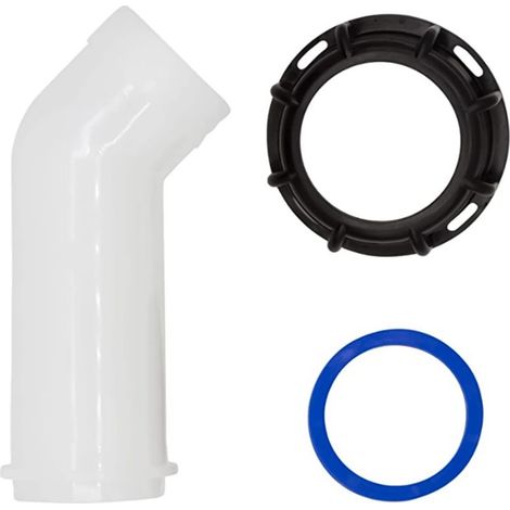 2pcs Bec de Vidange avec Ecrou IBC 1000L Buse de Réservoir d'eau Raccord de Vanne Extension Buse de Tuyau Adaptateur IBC Réservoir d'eau Bec de Robinet pour Raccord Robinet Cuve IBC 2 Pouces (1/2)
