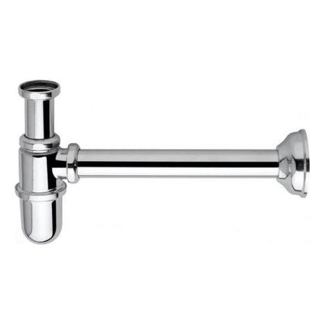 SIFONE A BOTTIGLIA DA 1 1/4" LUX scarico acqua BAGNO LAVABO BIDET ottone cromato (1/5)