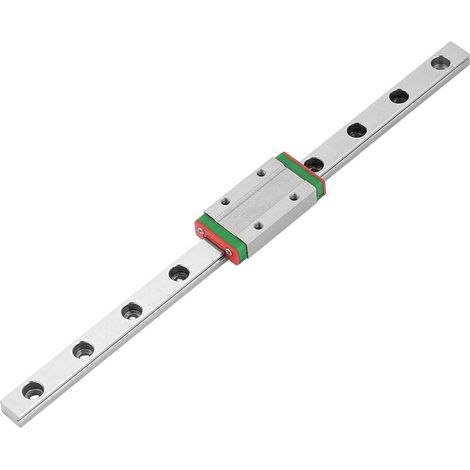 Mini guide de rail linéaire MGN12H, mini guide de rail linéaire haute précision avec professionnel et bloc 200 mm LML9H Rail de guidage de rail linéaire miniature Bloc coulissant de 9 mm de largeur (1/5)