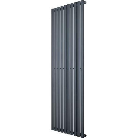 Radiatore Verticale Design Ovale Colonna Singola Antracite 1800x600 mm