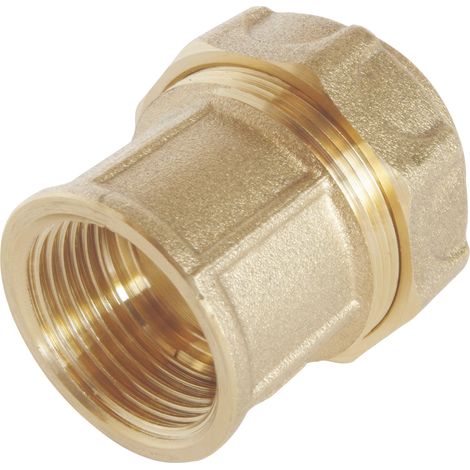 Raccord laiton droit Serrage Extérieur pour tube PE Ø20 mm - Femelle 1/2 (1/3)