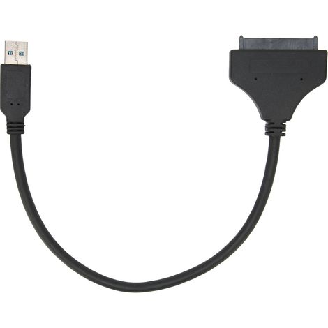 Adaptateur USB vers SATA 6 Gbit/s, boîtier ABS pour disque dur SSD HDD 2,5 pouces 7-15 mm, avec indicateur LED, compatible Windows (1/5)