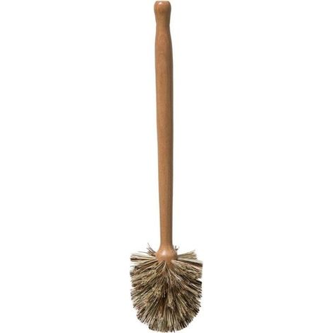 Brosse de toilettes en bois naturel, lot de 5, manche en bois massif, entretien écologique, accessoire salle de bain durable.