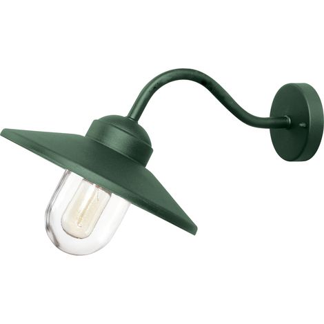 Applique esterna industrial verde E27 IP44 Klampenborg Elstead (1/5)
