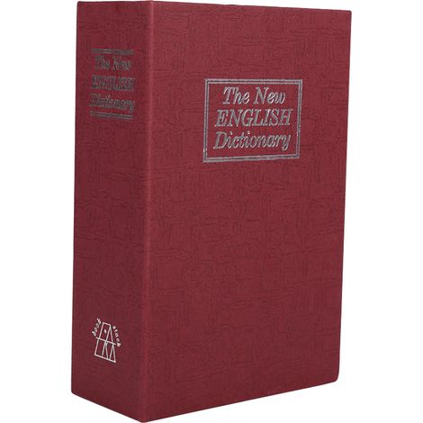 1 Coffre-fort de sécurité avec serrure, dictionnaire, livre secret, boîte à bijoux cachée (rouge) (1/5)