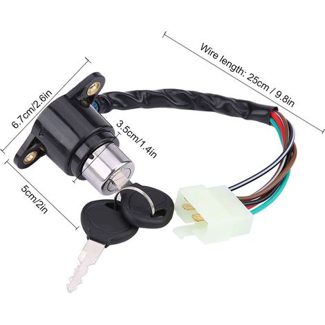Zündschalter mit Schlüssel für Honda CB/CM 400/450 Motorrad, Diebstahlsicherung und Zündung.