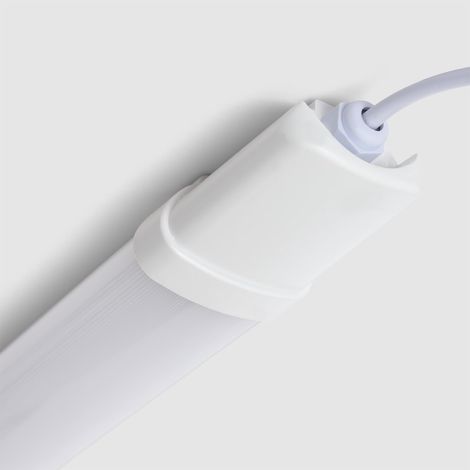 Réglette Étanche LED 120cm 36W Batten IP65 3200K Blanc chaud (1/5)