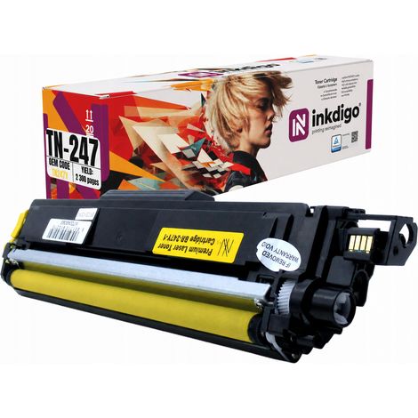Toner Inkdigo TN247Y compatibile con Brother DCP-L3510 HL-L3210 MFC-L3710CW, certificato TÜV. (1/5)