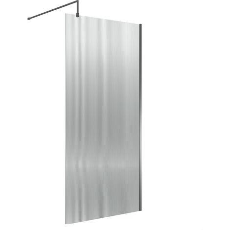 1000x1850 Fluted Wetroom Screen Inc' BAR