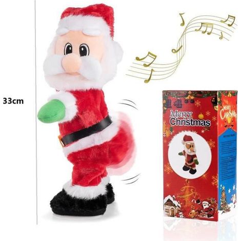 Père Noël Dansant - Jouet Musical Électrique avec Mouvements de Hanche - Pour Décoration et Divertissement de Noël - 1 Pièce (1/4)
