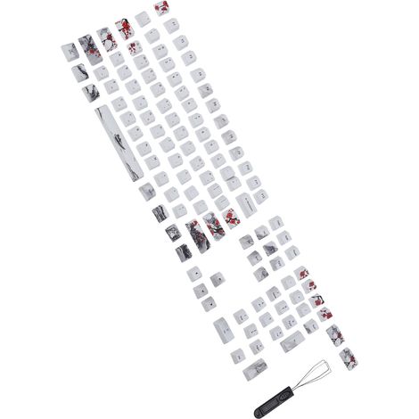 Keycaps PBT 110 touches pour clavier gaming mécanique, profil OEM, compatibles switches optiques et mécaniques (layout US, coréen)