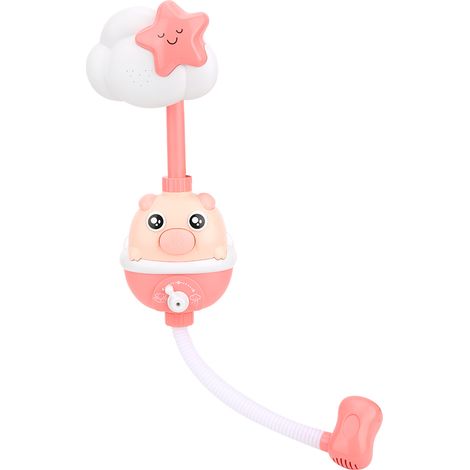 Jouet de bain électrique pour enfants, cochon de bain rouge (1/5)