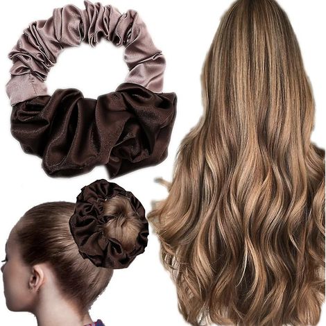 Rouleaux à friser sans chaleur pour nuit, bandeau cheveux boucles douces, rouleaux à cheveux pour dormir, fer à friser sans chaleur DIY, bandeau ponytail, 1 pièce, coiffage nocturne, boucles naturelle (1/5)