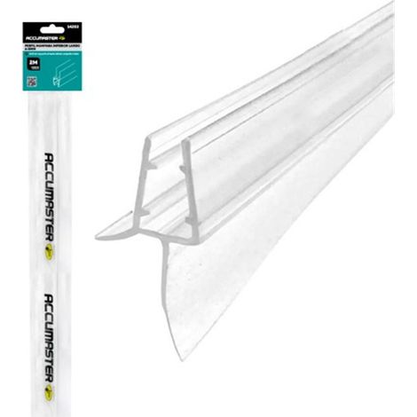 Perfil Mampara Inferior Largo Transparente 6-8 mm x 2 m Pack 10 Uds.