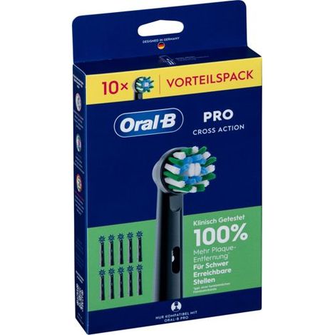 Oral-B Pro CrossAction Schwarz 10er Aufsteckbürsten