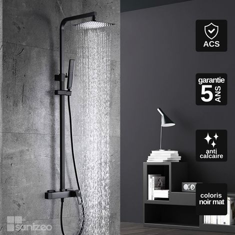 Colonne de Douche noir mat anti-calcaire - Design Moderne et Économie d'eau - Kit Complet SUECIA IMEX (1/5)