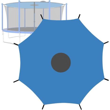 Housse de protection trampoline 305 cm – Imperméable et anti-UV – Installation rapide avec cordons – Tente légère pour extérieur (1/5)
