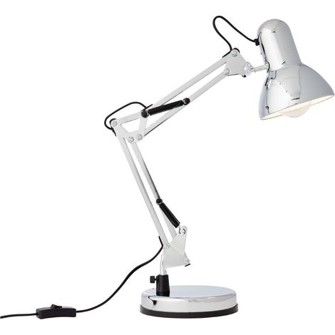 BRILLIANT lampe de table Henry chrome 1x A60, E27, 28W, adapté aux lampes normales (non incluses) Échelle A ++ à E Avec interrupteur à cordon (1/3)