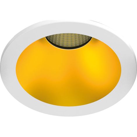 Collerette métal aimantée pour encastré EF4 ronde couleur blanc/doré 51846 (1/4)