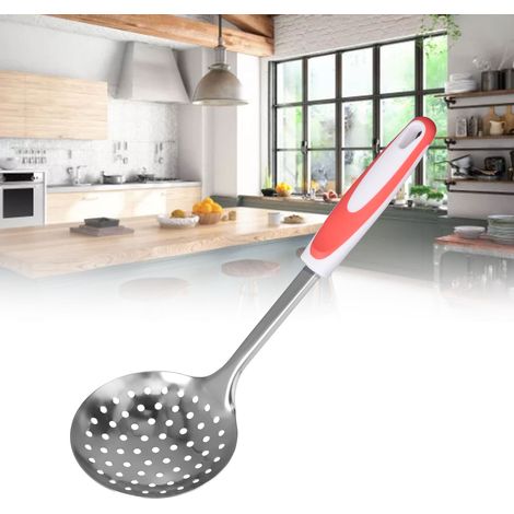 louche/passoire/ustensiles de cuisine en acier inoxydable épais, poli à la main et antidérapant (1/5)