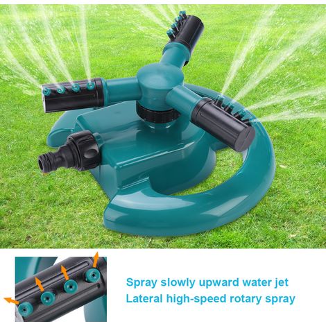 Système d'irrigation rotatif à 360° avec 3 buses pour jardin. (1/5)