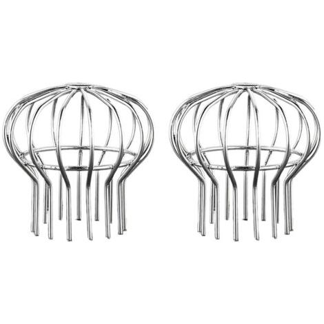 2er-Packung Edelstahl-Dachrinnenschutz für Dachrinnen, Schutz vor Blättern, Moos, Schlamm und Schmutz (geeignet für ein Lochdurchmesser von 110 mm) (1/5)