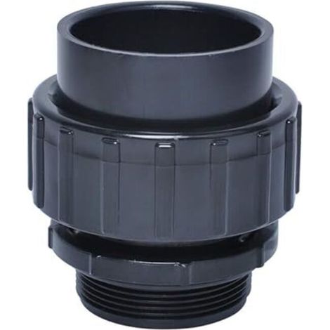 Raccord PVC pour pompe de piscine, 60 mm, coulissant, Noir