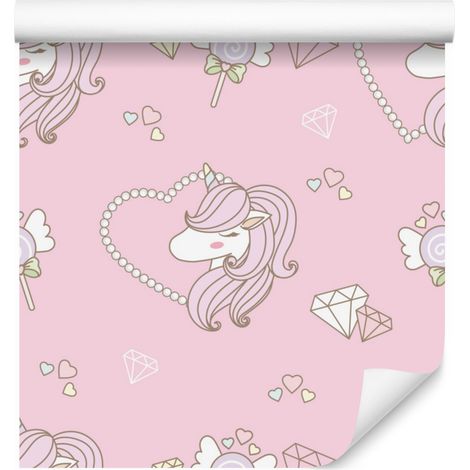 Carta da parati con unicorno per soggiorno e camera da letto, 50x1000 cm (1/5)