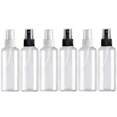 6PCS 100ml Spray Bottle, Empty Reusable Plastic Travel Bottle, Transparent Pocket Atomizer, Spray Bottles, Cosmetic Spray Caps