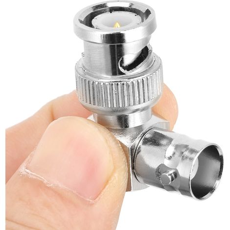 5 pièces Connecteur BNC en Laiton 90 Degrés Mâle à Femelle pour Câble Coaxial (1/5)